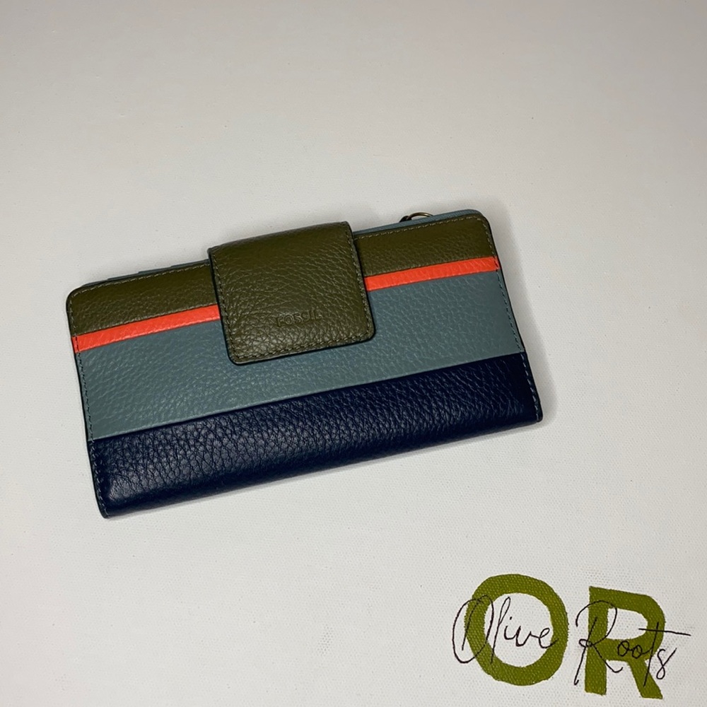 Fossil Striped Multiple Slot with ID Slot Wallet